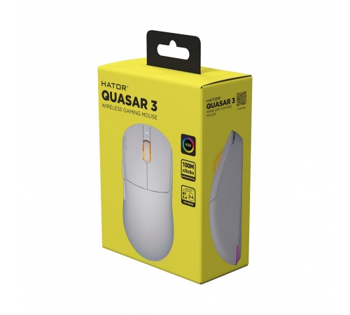 Миша бездротова Hator Quasar 3 Wireless White (HTM731)