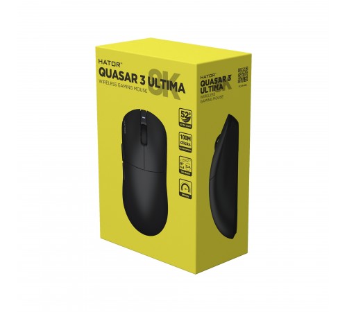 Миша бездротова Hator Quasar 3 Ultima 8K Wireless Black (HTM762)