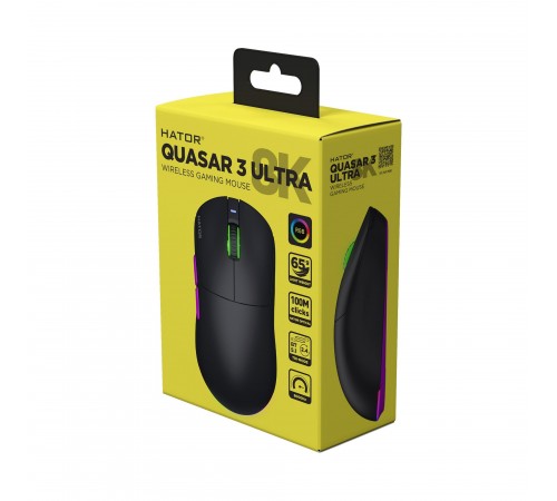 Миша бездротова Hator Quasar 3 Ultra 8K Wireless Black (HTM770)