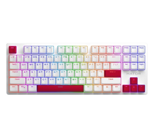 Набір кейкапів Hator PBT Keycaps Autograph Edition Racing Red (HTS-713)