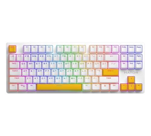 Набір кейкапів Hator PBT Keycaps Autograph Edition Sunny Yellow (HTS-715)