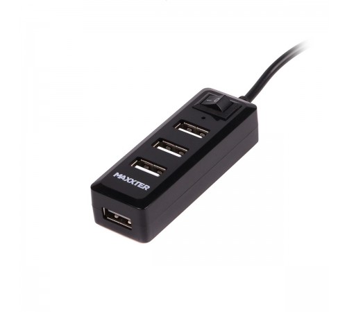 USB-хаб Maxxter 4 ports (HU2A-4P-AC-03)