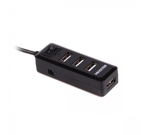 USB-хаб Maxxter 4 ports (HU2A-4P-AC-03)