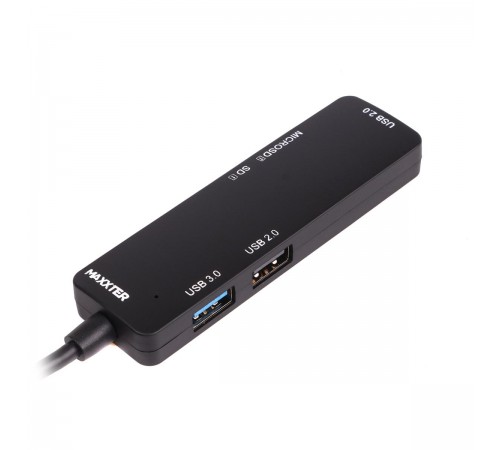 USB-хаб Maxxter USB Type-C 5-в-1 Black (HU3C-3PTF-01) USB-хаб Maxxter USB Type-C 5-в-1 Black (HU3C-3PTF-01)