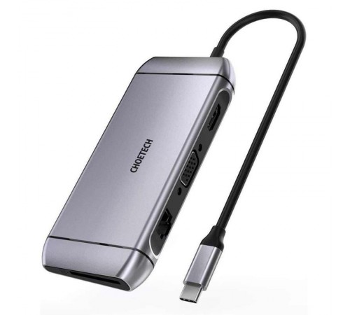 USB-хаб Choetech HUB-M15 USB Type-C 9-в-1 USB-хаб Choetech HUB-M15 USB Type-C 9-в-1