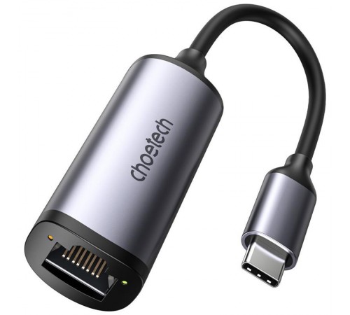 Мережевий адаптер Choetech HUB-R02 USB-C to RJ45 2.5Gbps Мережевий адаптер Choetech HUB-R02 USB-C to RJ45 2.5Gbps
