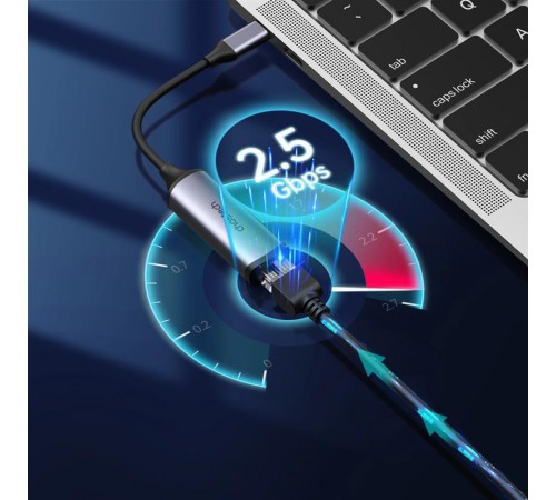 Мережевий адаптер Choetech HUB-R02 USB-C to RJ45 2.5Gbps Мережевий адаптер Choetech HUB-R02 USB-C to RJ45 2.5Gbps