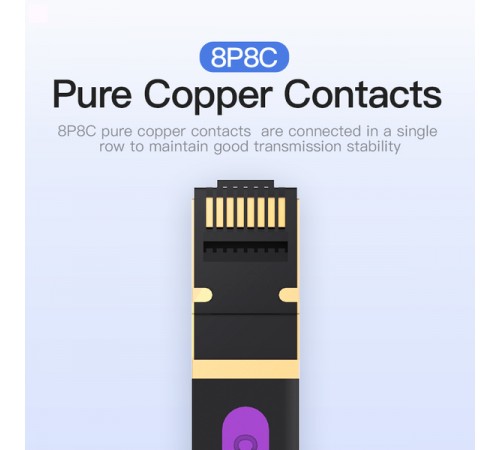 Патч-корд Vention CAT7 SSTP Ethernet, 8 m, Black (ICABK)