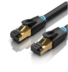 Патч-корд Vention CAT 8 SFTP Ethernet, 0.5 m, Black (IKABD)
