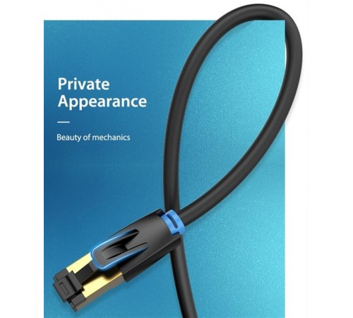 Патч-корд Vention CAT 8 SFTP Ethernet, 2 m, Black (IKABH) Патч-корд Vention CAT 8 SFTP Ethernet, 2 m, Black (IKABH)