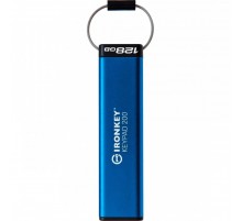 Флеш-накопичувач USB3.2 128GB Kingston IronKey Keypad 200 Type-A Blue (IKKP200/128GB)