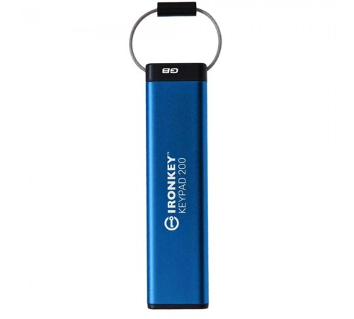 Флеш-накопичувач USB3.2 16GB Kingston IronKey Keypad 200 Type-A Blue (IKKP200/16GB)