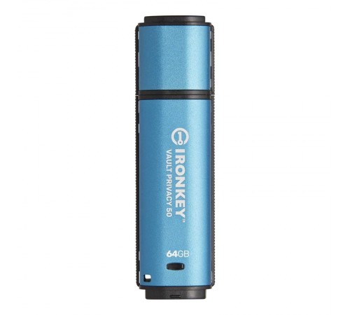 Флеш-накопичувач USB3.2 64GB Kingston IronKey Vault Privacy 50 Type-A Blue (IKVP50/64GB)