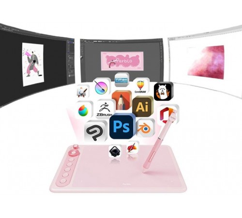 Графічний планшет Parblo Intangbo X7 Pink