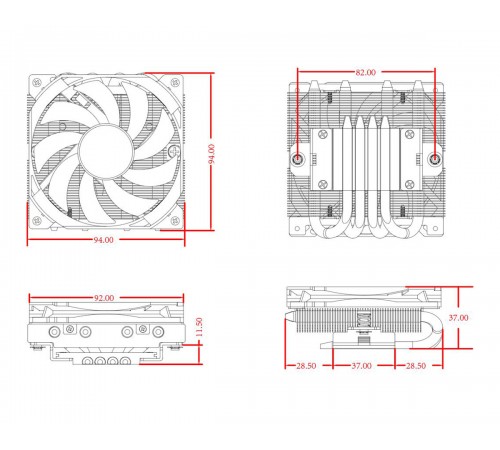 Кулер процесорний ID-Cooling IS-37-XT Black