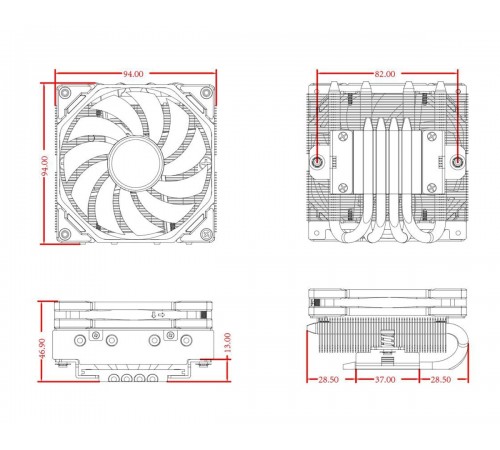 Кулер процесорний ID-Cooling IS-40-XT Black Кулер процесорний ID-Cooling IS-40-XT Black