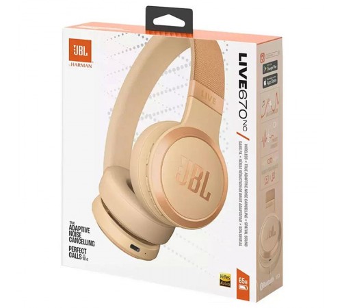 Bluetooth-гарнітура JBL Live 670NC Sandstone (JBLLIVE670NCSAT)