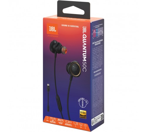 Гарнiтура JBL Quantum 50C Black (JBLQTUM50CBLK)