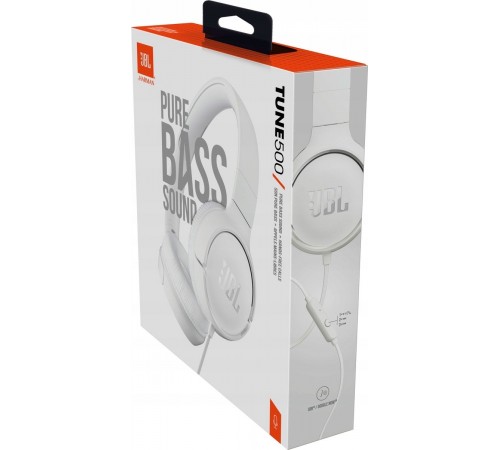 Гарнiтура JBL Tune 500 White (JBLT500WHT)