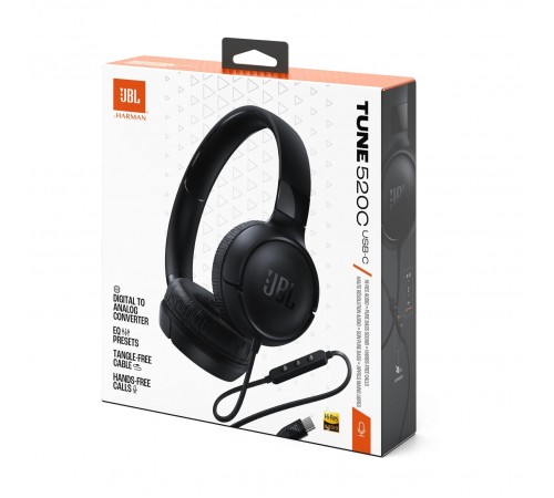 Гарнiтура JBL Tune 520C Black (JBLT520CBLK)