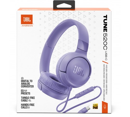 Гарнiтура JBL Tune 520C Purple (JBLT520CPUR)