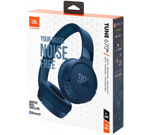 Bluetooth-гарнітура JBL Tune 670NC Blue (JBLT670NCBLU) Bluetooth-гарнітура JBL Tune 670NC Blue (JBLT670NCBLU)