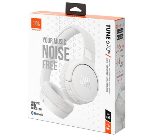 Bluetooth-гарнітура JBL Tune 670NC White (JBLT670NCWHT)