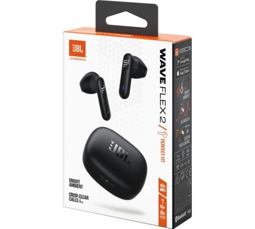 Bluetooth-гарнітура JBL Wave Flex 2 Black (JBLWFLEX2BLK)
