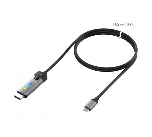 Кабель J5create USB-C - HDMI (M/M), 1.8 м, Black (JCC157-N)