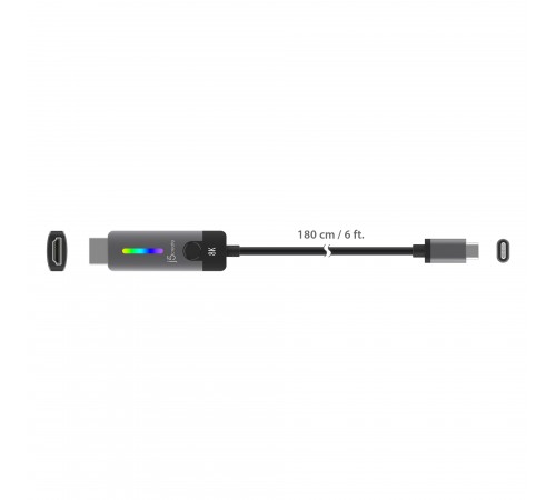 Кабель J5create USB-C - HDMI (M/M), 1.8 м, Black (JCC157-N)