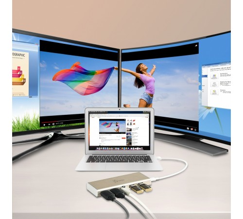 Док-станція J5create USB-C 6-в-1 (JCD381-N)