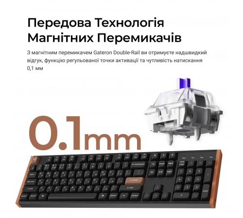 Клавіатура бездротова Keychron K10 HE Magnetic Switch Black RGB (K10H-F1-UA)