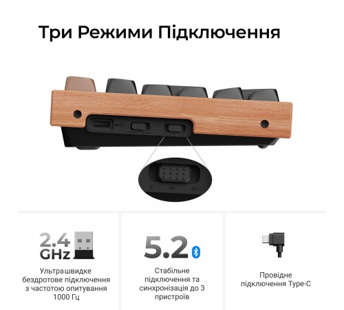 Клавіатура бездротова Keychron K10 HE Magnetic Switch Black RGB (K10H-F1-UA)