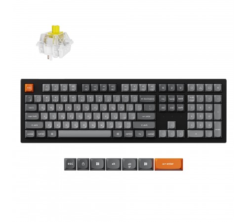Клавіатура бездротова Keychron K10 Max Keychron Super Banana Switch Black RGB (K10M-H4-UA)