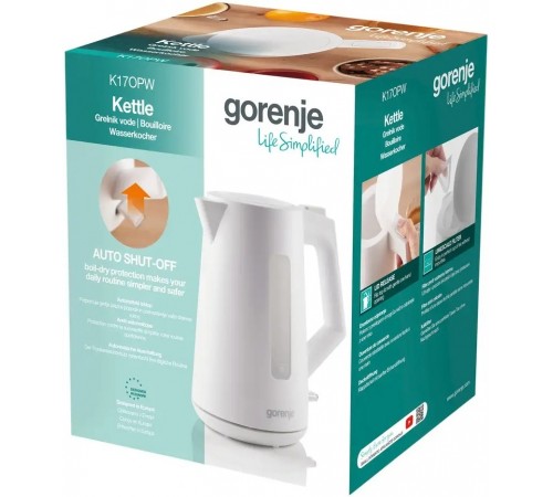 Електрочайник Gorenje K17OPW