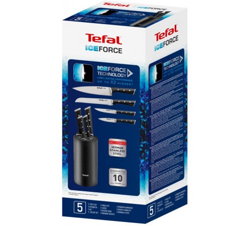 Набір ножів Tefal Ice Force у пластиковій колоді 4 предмети (K2325S75)