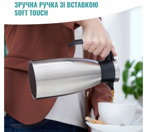 Термоглечик Tefal Soft Grip 1.5 л Black (K3043214)