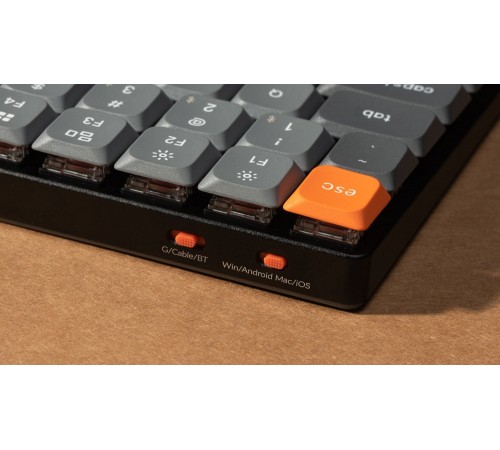 Клавіатура бездротова Keychron K3 Max, Gateron MX 2.0 Brown, Hot-Swap, RGB UA Black (K3M-H3-UA)