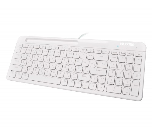 Клавiатура Maxxter KB-01W-UA White