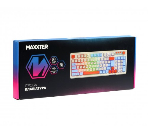 Клавiатура Maxxter KBG-3C01-UA White Клавiатура Maxxter KBG-3C01-UA White