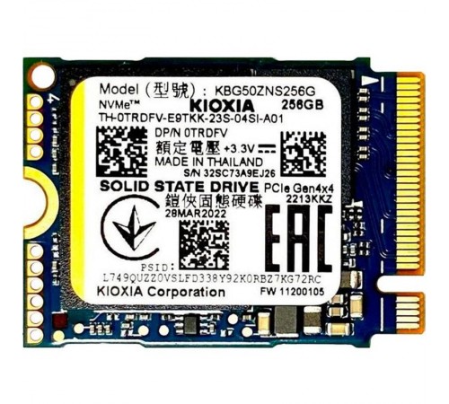 Накопичувач SSD 256GB Kioxia BG5 M.2 2230 NVMe PCIe 4.0 x4 (KBG50ZNS256G)