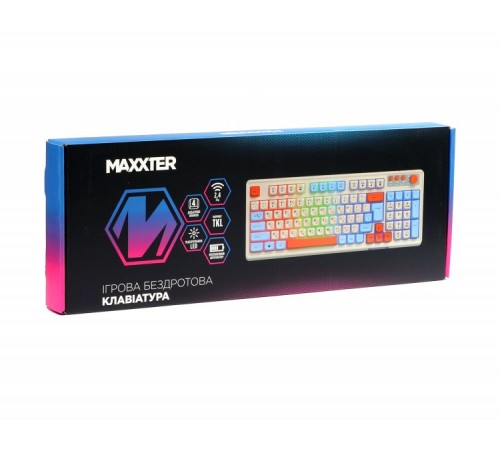 Клавiатура бездротова Maxxter KBGW-3C01-UA White