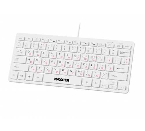 Клавiатура Maxxter KBM-C01W-UA White