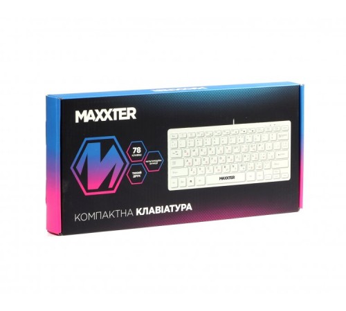 Клавiатура Maxxter KBM-C01W-UA White