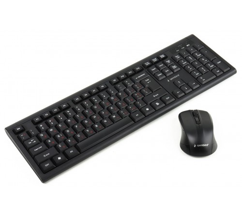 Комплект бездротовий (клавіатура, миша) Gembird KBS-WM-03-UA Black