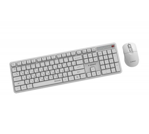 Комплект (клавіатура, миша) бездротовий Gembird KBS-WMS-01-W-CYRL White