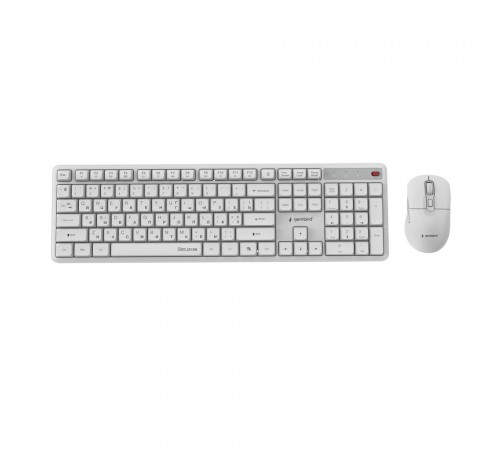 Комплект (клавіатура, миша) бездротовий Gembird KBS-WMS-01-W-CYRL White
