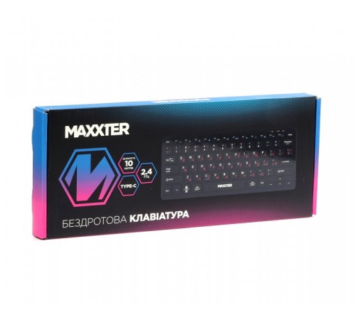 Клавiатура бездротова Maxxter KBW-C01B-UA Black