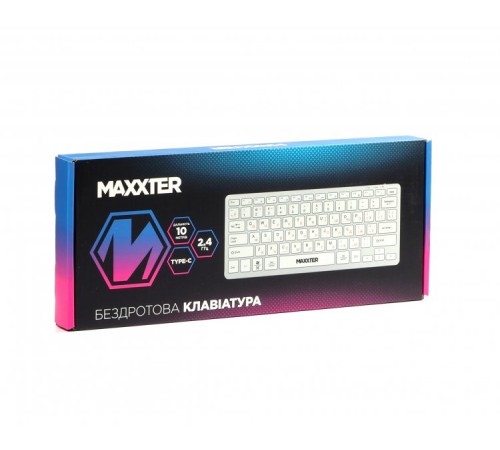 Клавiатура бездротова Maxxter KBW-C01S-UA Silver