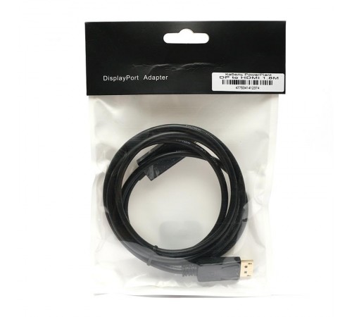 Кабель PowerPlant (KD00AS1237) DisplayPort-HDMI, 1.8м, Black